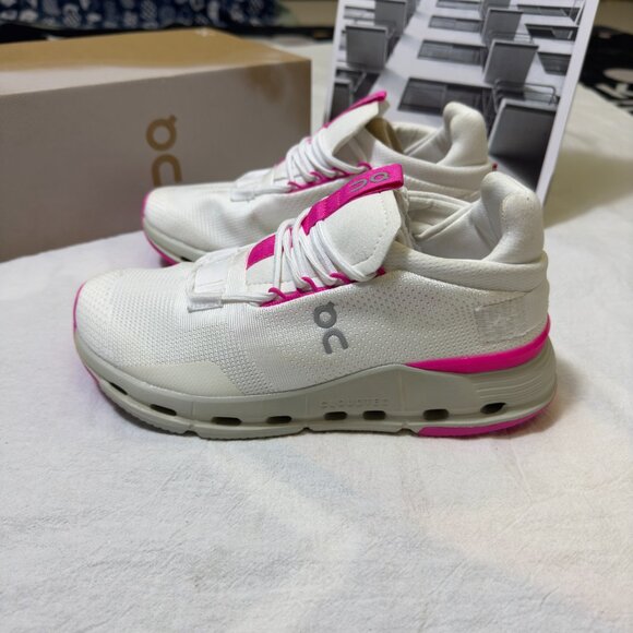 On Cloud Cloudnova "Barbie" Women Pink Shoes White❤️❤️❤️ - Picture 1 of 7